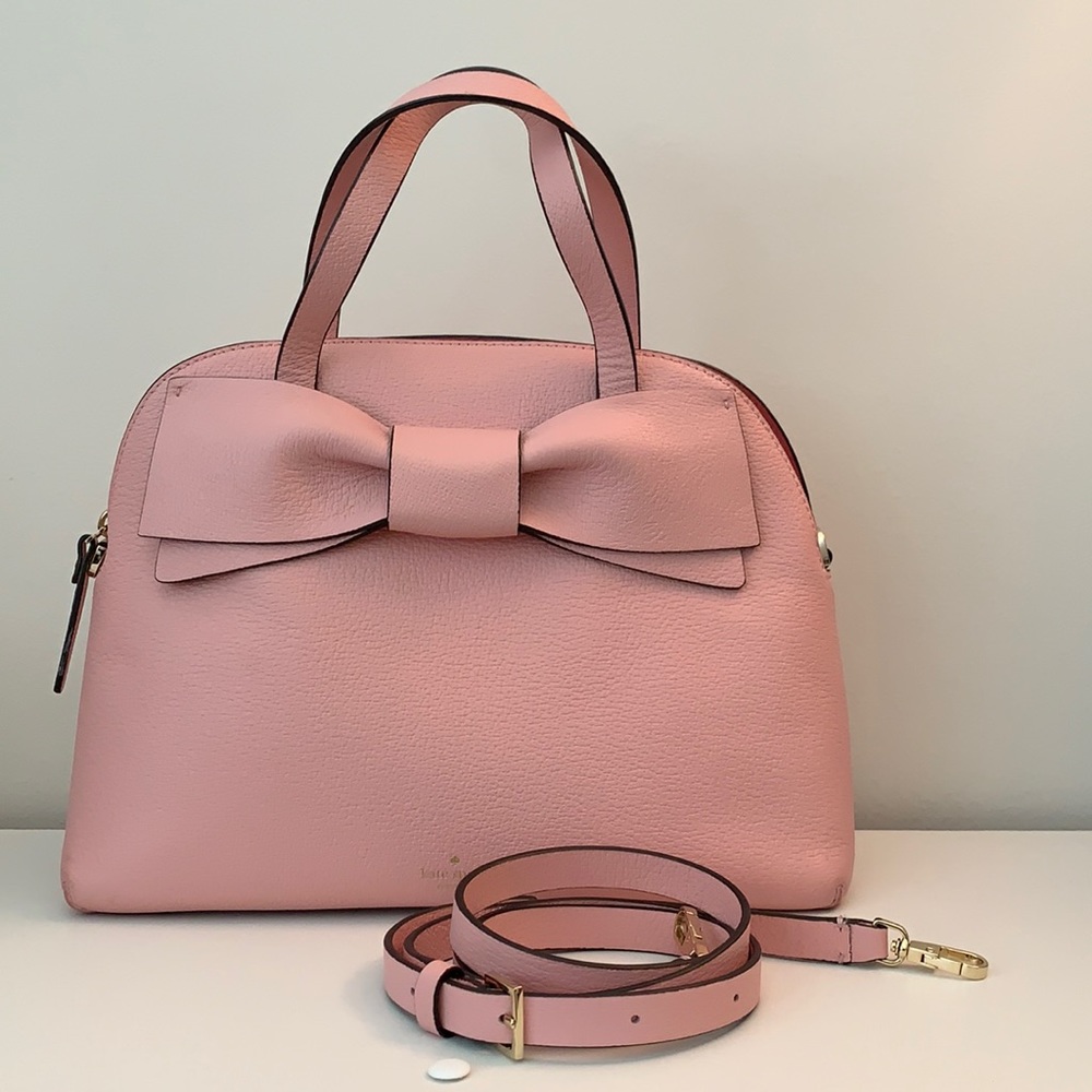 Kate Spade Pink Bow Purse with Detachable Strap